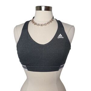 Adidas Women's Sports Bra Ace 3s Grey Sports Bra Mid Impact Medium